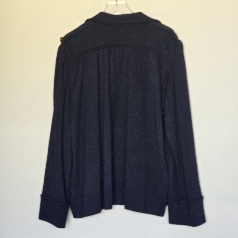 Vintage St. John Santana Knit Open Front Pocket Cardigan Sweater 8 - Picture 9 of 14
